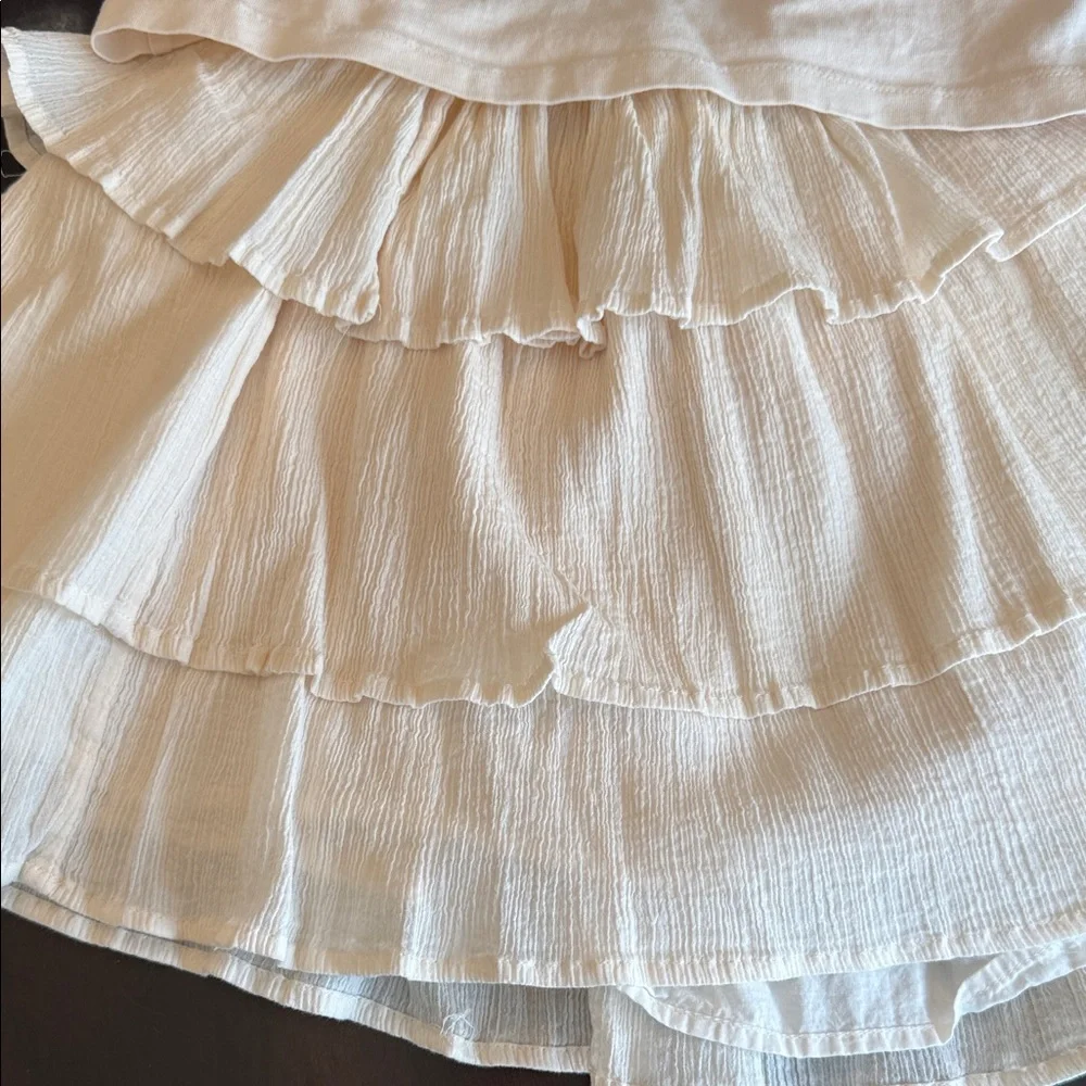 Next Blush Pink Butterfly Top and Ruffle Skirt Set